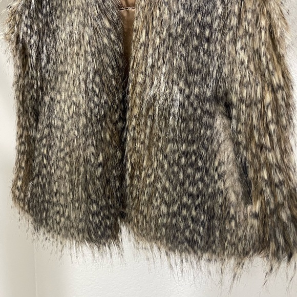 Printed Peacock-faux fur teddy vest jacket coat winter chic winter express - Picture 9 of 15